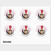 Rond Smirkey Mohawkey Monkey sticker (Feuille)