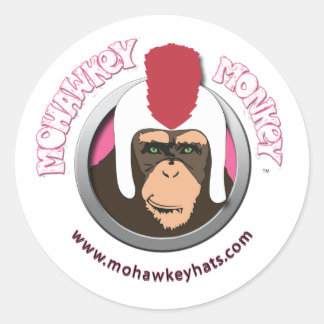 Rond Smirkey Mohawkey Monkey sticker