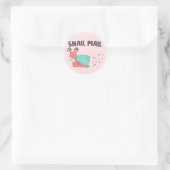 Rond Snail Mail Sticker - poussière de coeur! (Sac)