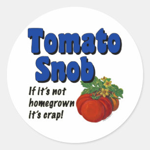 Rond Snob Gardener de tomate disant Sticker