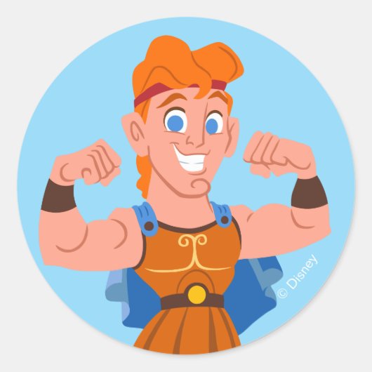 Rond So Cute Hercules Classic Round Sticker (Devant)
