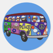 Rond Sock Money Peace Bus Sticker (Devant)