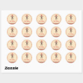 Rond Sock Singe Anniversaire Favoriser Sticker (Feuille)