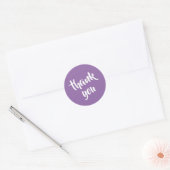 Rond Soft Muted Lavender Thank You  Round Sticker (Enveloppe)