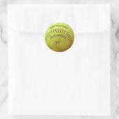 Rond Softball Dirty Name Team Numéro Ball Sticker (Sac)