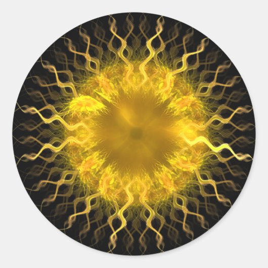 Rond Soleil fractal Iris~ Sticker fractal (Devant)