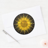 Rond Soleil fractal Iris~ Sticker fractal (Enveloppe)