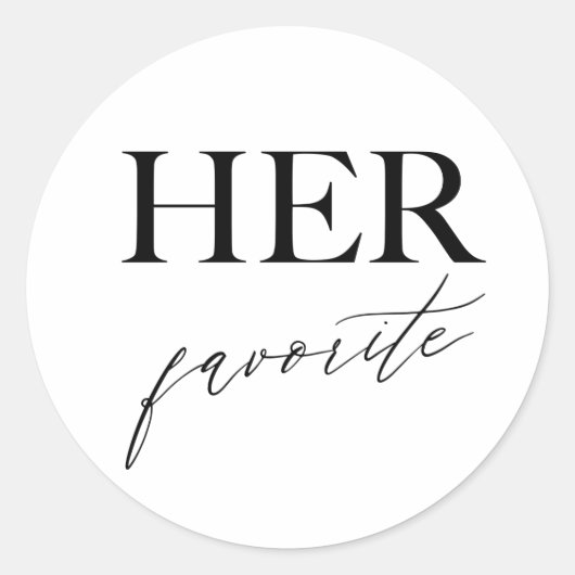 Rond Son Sticker à collation Mariage préféré (Devant)