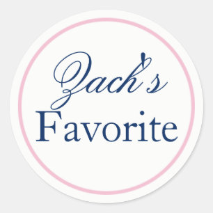 Rond Son Sticker Mariage Groom favori Blush Pink/Navy