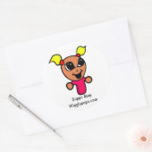 Rond Soppa Mop, Wigglypops.com Sticker (Enveloppe)