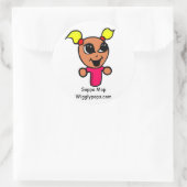 Rond Soppa Mop, Wigglypops.com Sticker (Sac)