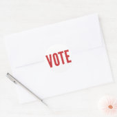 Rond Sortez du vote : Sticker VOTE (rouge) (Enveloppe)