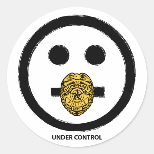 Rond "Sous contrôle" - Sticker (Devant)