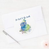 Rond Soyez Gentil Au Sticker Arrondi Classic Earth (Enveloppe)