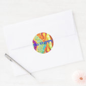 Rond Soyez heureux Sticker (Enveloppe)