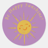 Rond Soyez heureux Sunshine Classic Round Sticker (Devant)