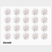 Rond Soyez joyeux Sticker de vacances en marbre (Feuille)