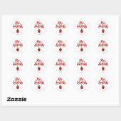 Rond Soyez Joyful Red boîte cadeau Sticker (Feuille)