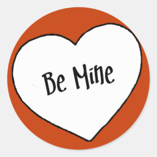 Rond Soyez le mien - Sticker Valentine