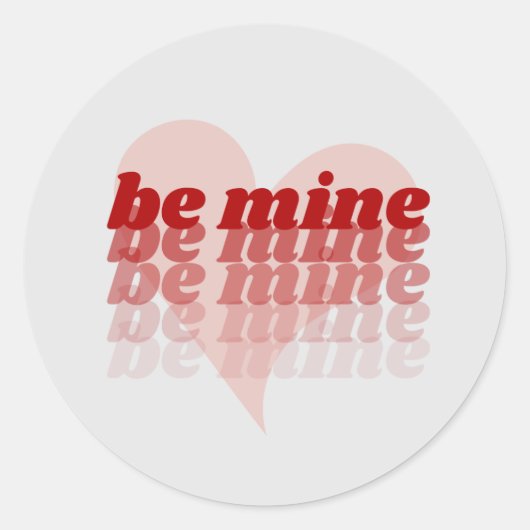Rond Soyez le Sticker Coeur de Jour des Valentines (Devant)