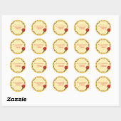 Rond Soyez Notre Sticker Invité Red Rose Anniversaire (Feuille)