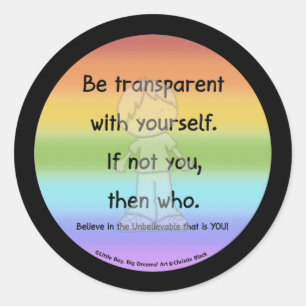 Rond Soyez Transparent Sticker Arrondi Classique