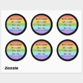 Rond Soyez Transparent Sticker Arrondi Classique (Feuille)