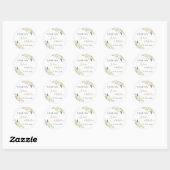 Rond Spanish Boho Wedding round sticker  (Feuille)