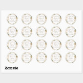 Rond Spanish Boho Wedding round sticker  (Feuille)