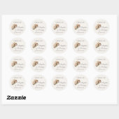 Rond Spanish Boho Wedding round sticker  (Feuille)