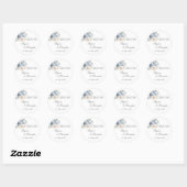 Rond Spanish Boho Wedding round sticker  (Feuille)