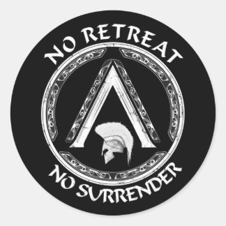 Rond Spartan Guerrier et Sticker Symbole Lambda