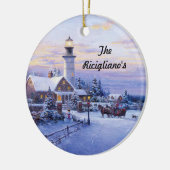 Rond speciaal vuurtoren, keramisch Ornament (Links)