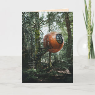 ROND SPHERE TREEHOUSE BIRTHDAY TINY HOUSE KAARTEN