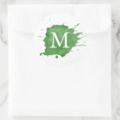 Rond Splash Of Color Monogramme Sticker (Sac)