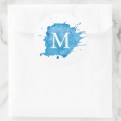 Rond Splash Of Color Monogramme Sticker (Sac)