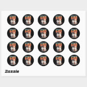 Rond Spread Kindness - Adorable Chat Duo Design Sticker (Feuille)