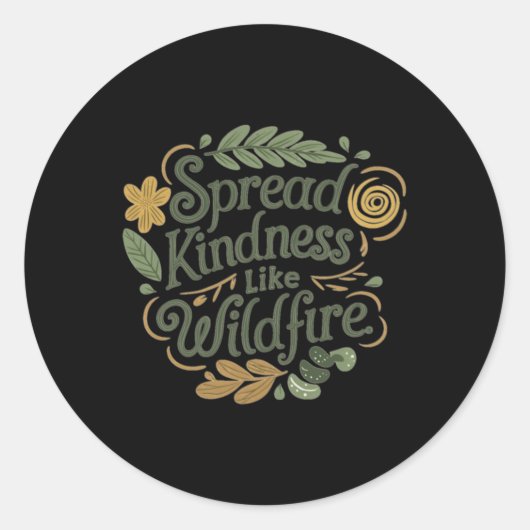 Rond Spread Kindness - Sticker Positif Affirmation (Devant)