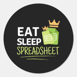 Rond Spreadsheet Classic Round Sticker