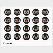 Rond Squelette Mains avec Sticker Citrouille (Feuille)