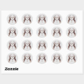 Rond Squelette Mains avec Sticker Coeurs en chute (Feuille)