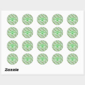 Rond St. Patrick’s Day Gnome Green Sticker (Feuille)