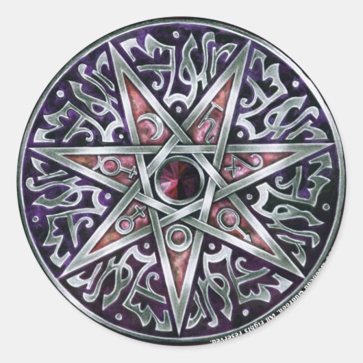 Rond Star Of Fey Sticker Round (Devant)