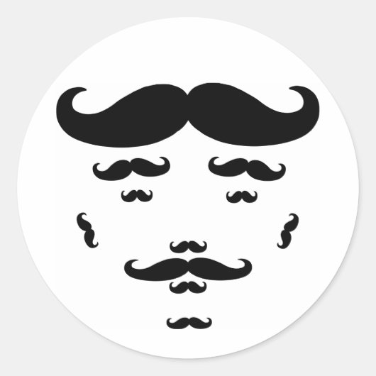 Rond Sticker 100% Moustache (Devant)
