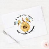 Rond Sticker 100% Pure Honey Bee Lable Classic Round (Enveloppe)