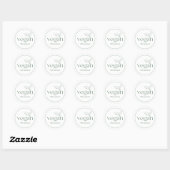 Rond Sticker 100% Vegan (Feuille)