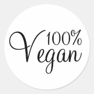 Rond Sticker 100% Vegan