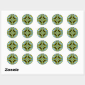 Rond Sticker 109 fractal (Feuille)