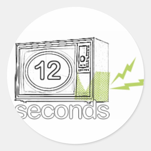 Rond Sticker 12secondes.tv (Devant)
