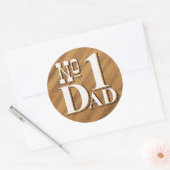 Rond Sticker #1 Papa (Enveloppe)